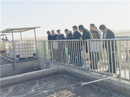 调研塔尔湖污水处理厂